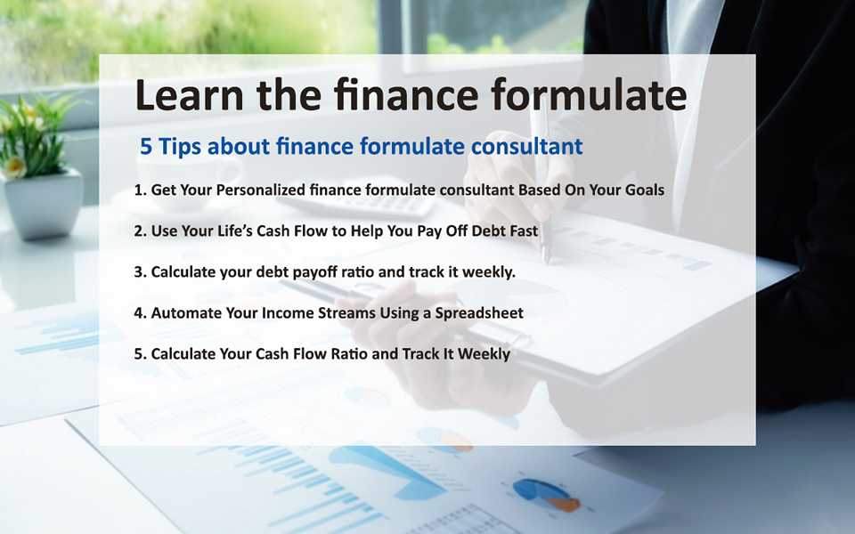 Learn the finance formulate