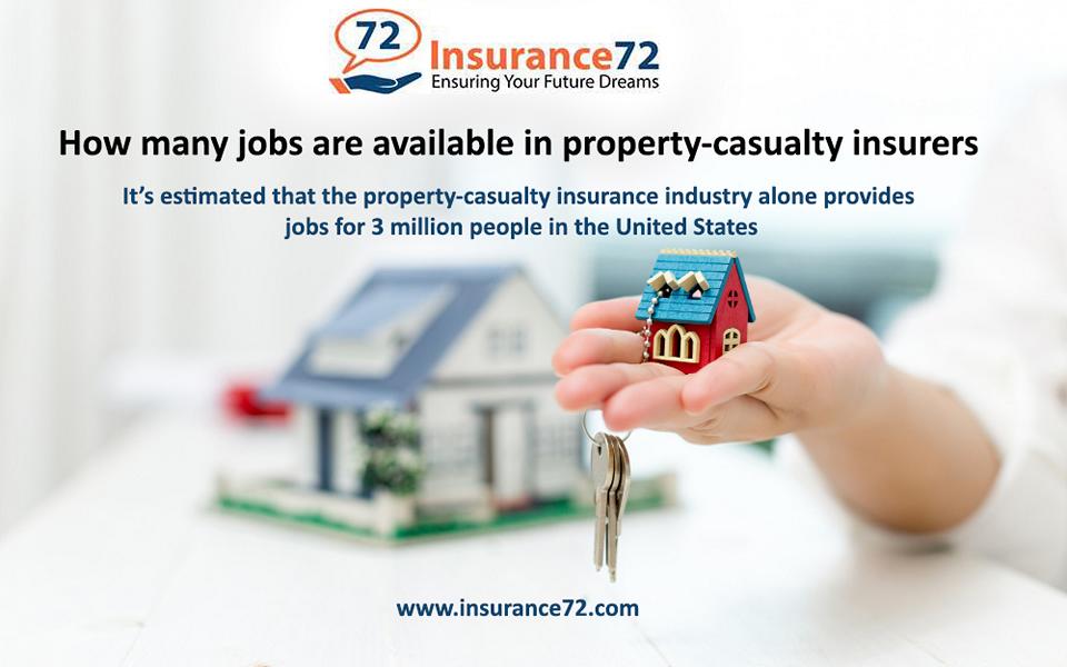 How many jobs are available in property-casualty insurers